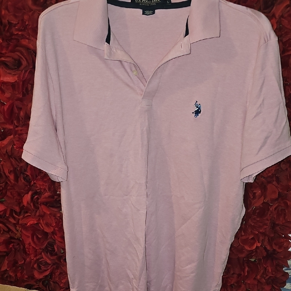 Polo by Ralph Lauren Men's Soft Pink Polo Shirt Size Large
